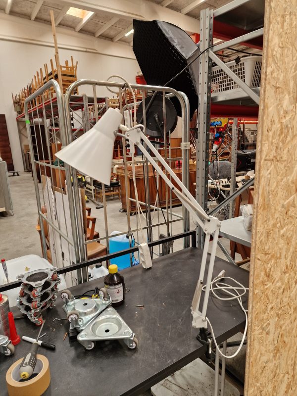 Arkitektlampe, hvid