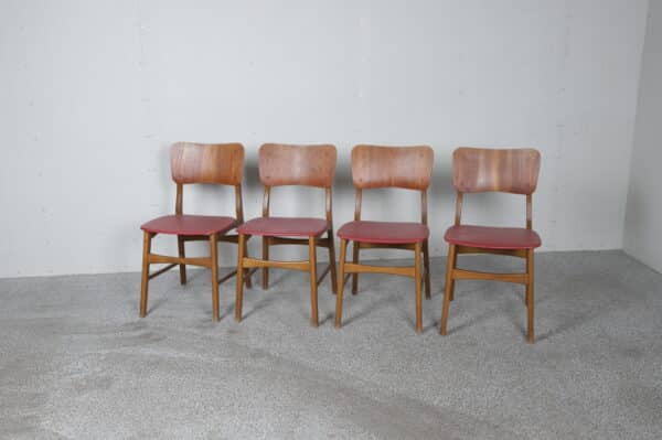 fire spisestole i teak, ib kofod larsen