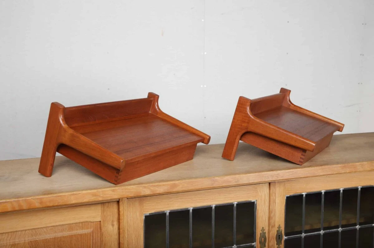 Kai Kristiansen To væghængte natborde/sengeborde i teak, Kai Kristiansen for Kaagaards Møbelfabrik