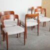 Fem spisestole af NO Møller model 75 i massiv teak — billede 5