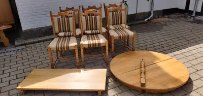 Spisebord, syret eg,