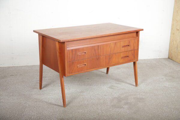 Kombineret skrivebord, kommode og sminkebord, i teak