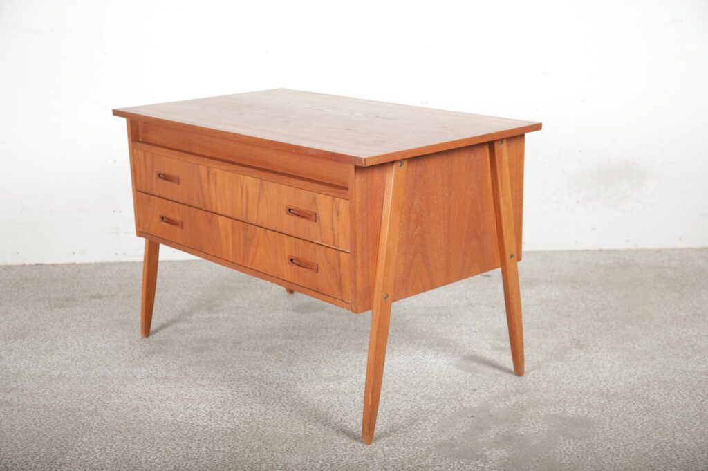 Kombineret skrivebord, kommode og sminkebord, i teak — billede 5