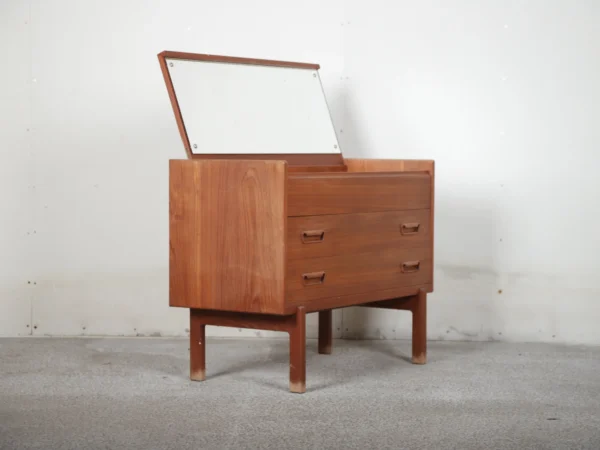 Kommode med spejl, teak