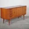 Lav skænk i teak, Omann jr, Model nr 12