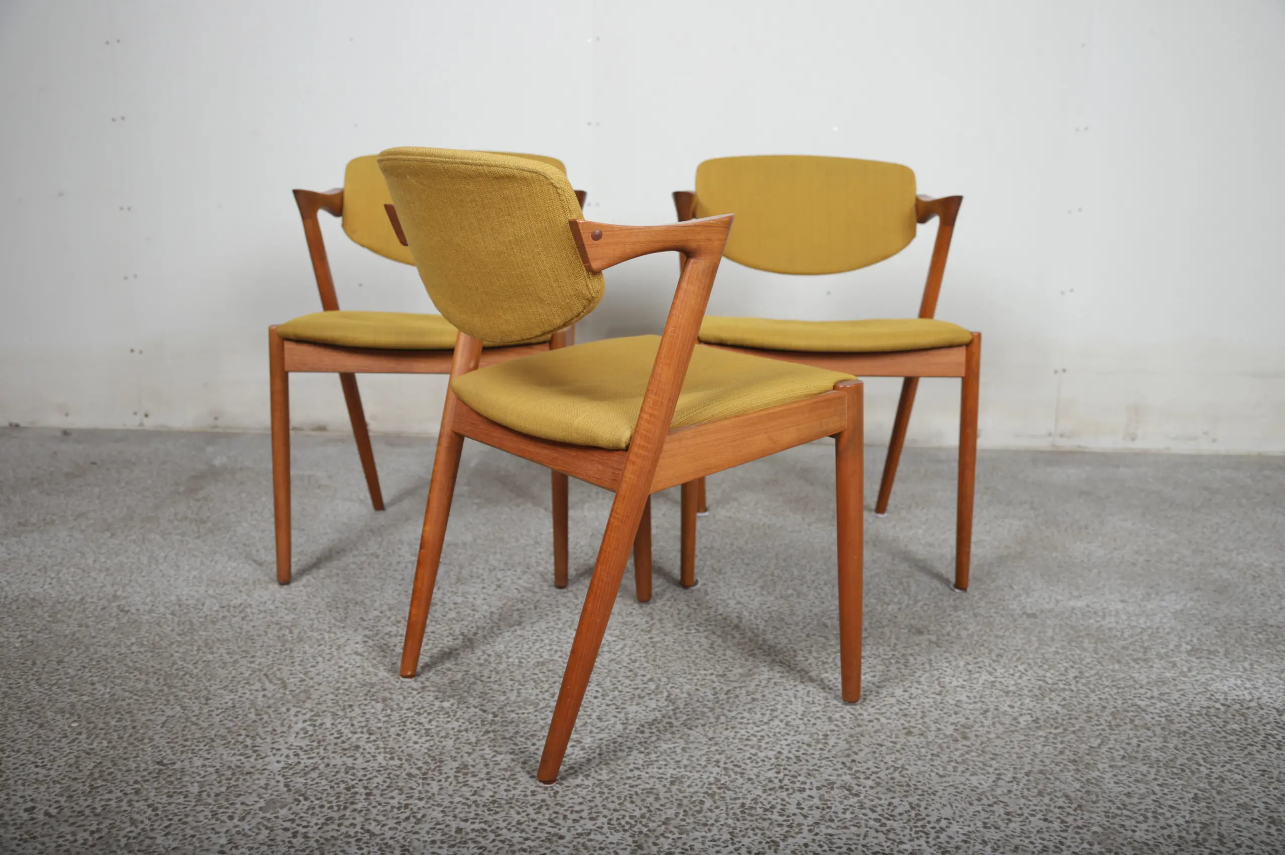 Kai Kristiansen, Model 42 Tre spisestole i teak, Kai Kristiansen, Model 42