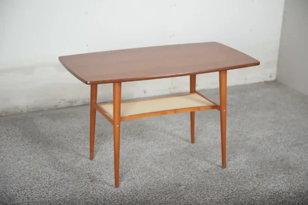 Sofabord med hylde, teak