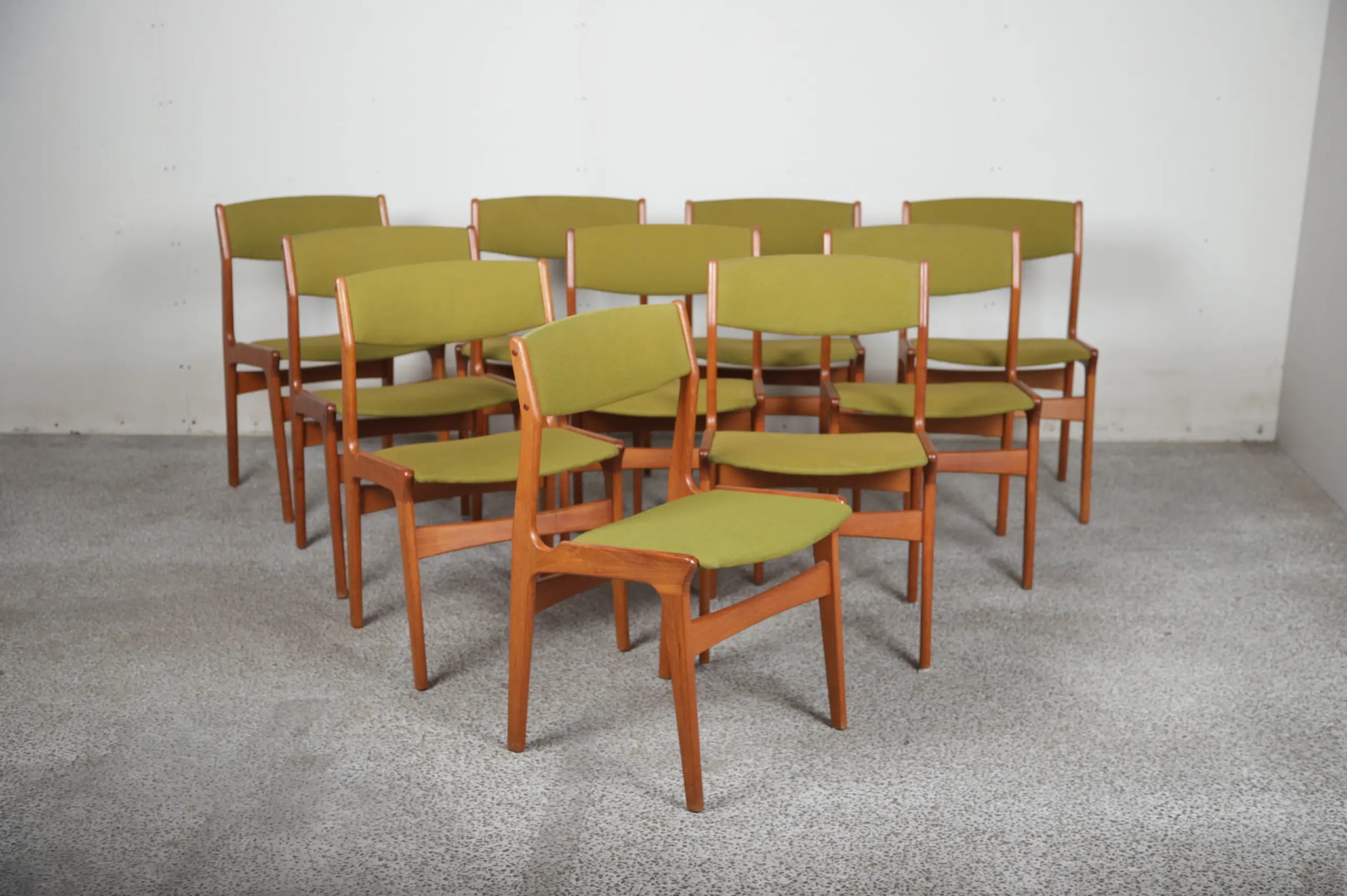Dyrlund 10 spisestole, massiv teak, Dyrlund