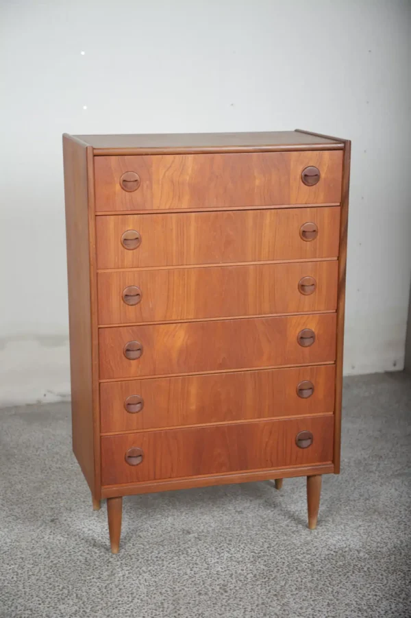 Kommode med eyelid greb, teak, Kai Kristiansen