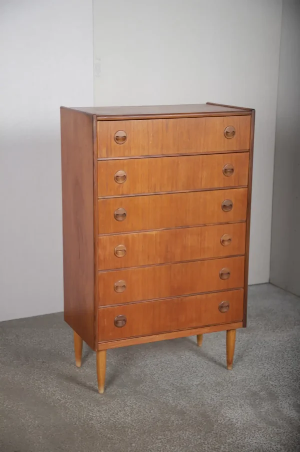 Kommode med eyelid greb, teak, Kai Kristiansen