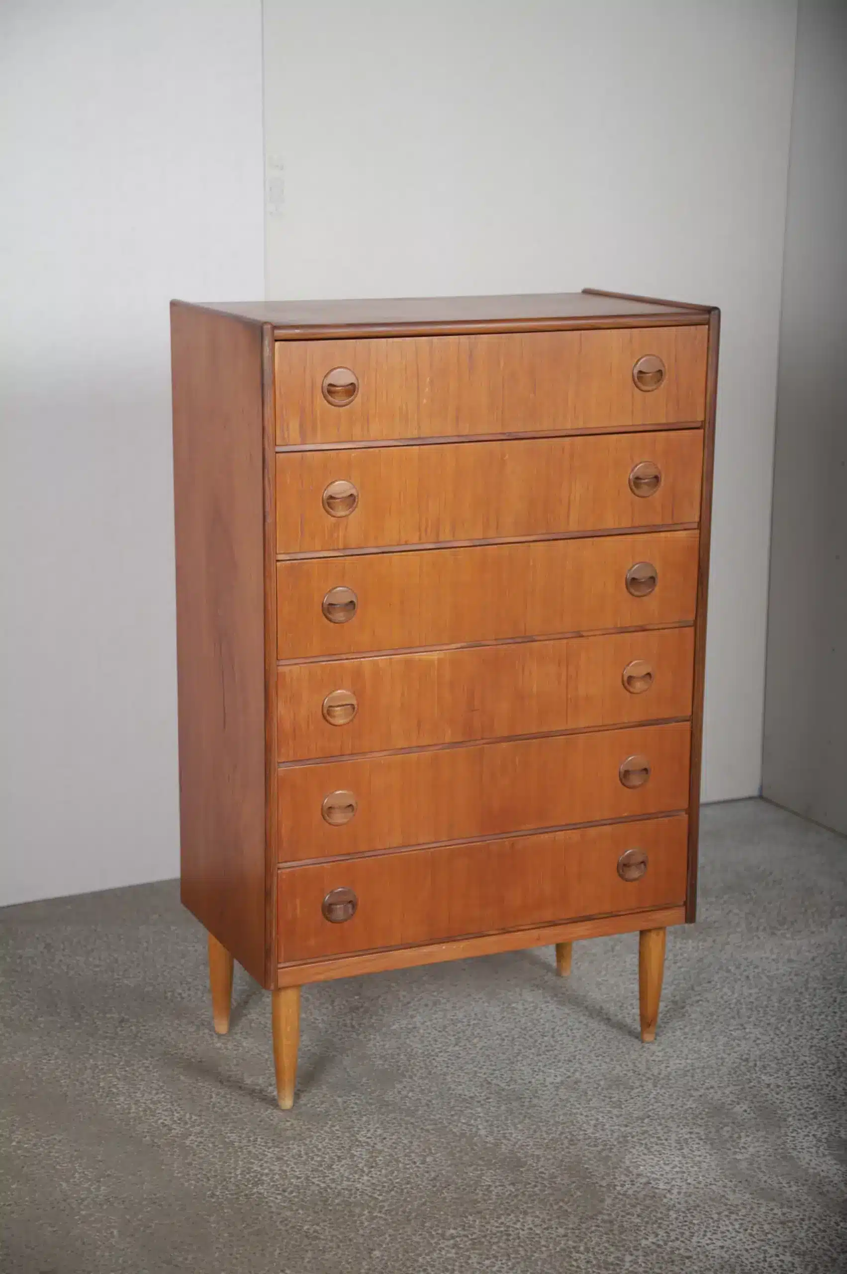 Kommode med eyelid greb, teak, Kai Kristiansen