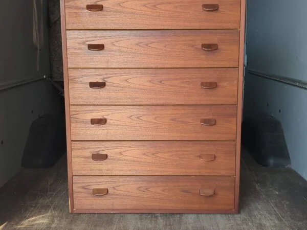 Kommode i teak med seks skuffer, Poul Volther, model F17