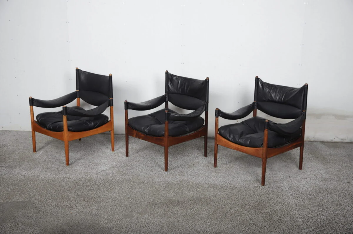Kristian Vedel, Modus Lænestole, 3 stk, Kristian Vedel, Modus. Palisander og egetræ