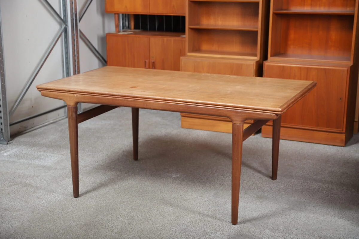 Johannes Andersen, Uldum Møbelfabrik spisebord med hollandsk udtræk, teak, johannes andersen