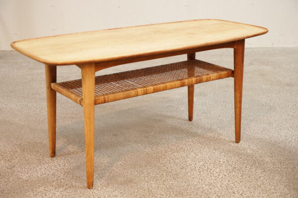 Sofabord med kehlet kant, teak