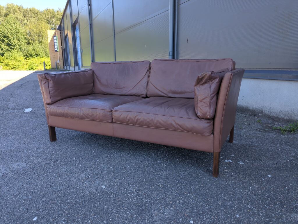 Mogens Hansen To-personers sofa, bøffellæder, Mogens Hansen