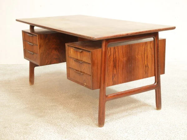 Skrivebord, til restauration, palisander, Omann Jr