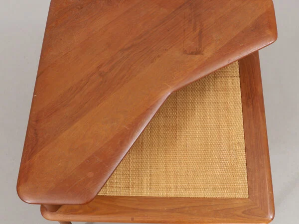 Peter Hvidt & Orla Mølgaard-Nielsen, France & Søn Sofabord, teak/rattan, Peter Hvidt & Orla Mølgaard-Nielsen, France & Søn — billede 3