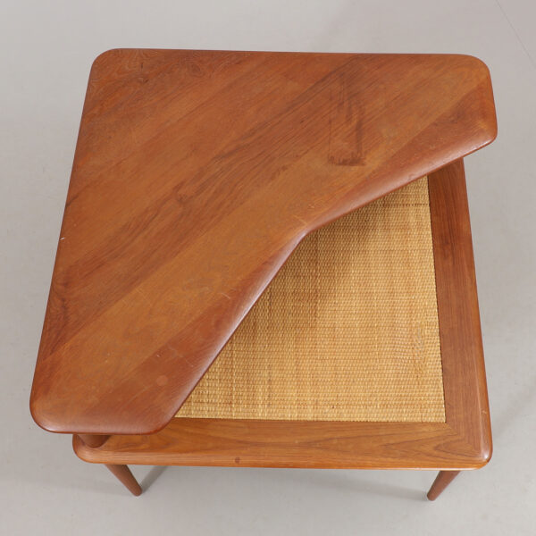 Sofabord, teak/rattan, Peter Hvidt & Orla Mølgaard-Nielsen, France & Søn