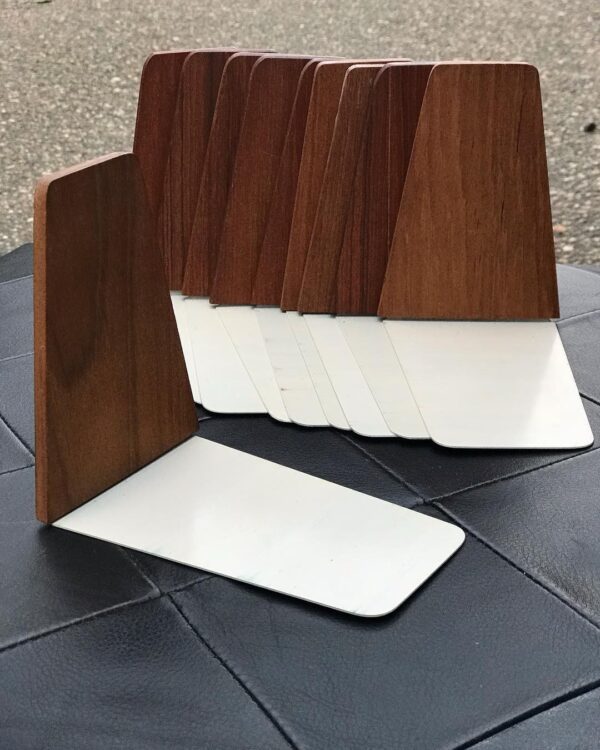 Bogstøtter, teak, 10 stk