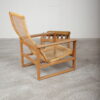 Børge Mogensen slædestol med sjeneflet og skammel, model 2256, egetræ, Fredericia Furniture