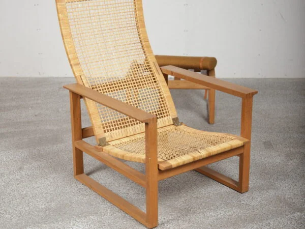 Børge Mogensen, model 2256, Fredericia Furniture Børge Mogensen slædestol med sjeneflet og skammel, model 2256, egetræ, Fredericia Furniture — billede 5