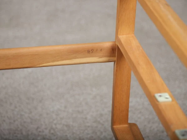 Børge Mogensen, model 2256, Fredericia Furniture Børge Mogensen slædestol med sjeneflet og skammel, model 2256, egetræ, Fredericia Furniture — billede 10