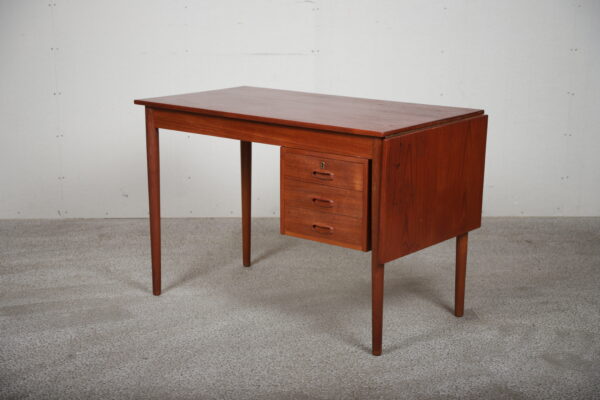 Skrivebord med plade, teak