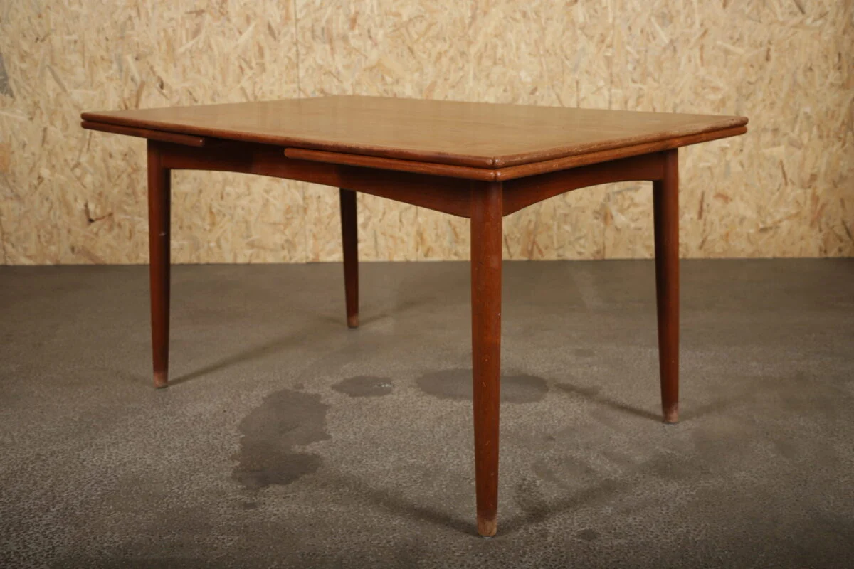 Spisebord med hollandsk udtræk, teak, b: 90 l: 132 h: 73