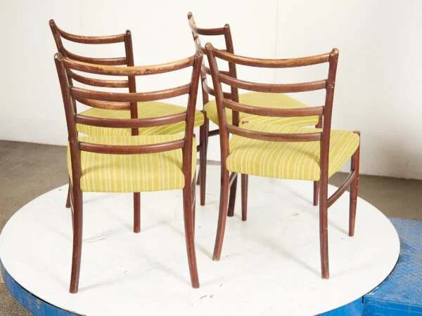 Johannes Andersen, SVA Møbler Fire spisestole, palisander, til ompolstring, Johannes Andersen, SVA Møbler — billede 3