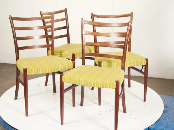 Johannes Andersen, SVA Møbler Fire spisestole, palisander, til ompolstring, Johannes Andersen, SVA Møbler — billede 11
