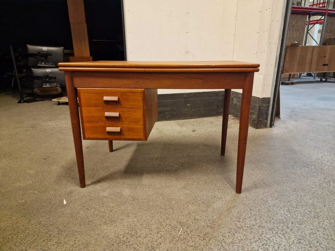 Børge Mogensen Fritstående skrivebord med drejbar plade, teak, Børge Mogensen