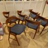 Seks spisestole, massiv teak, Kai Kristiansen model 32
