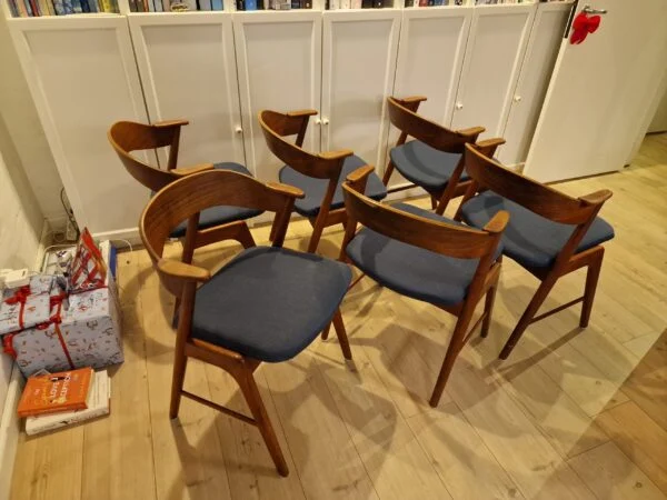 Kai Kristiansen model 32 Seks spisestole, massiv teak, Kai Kristiansen model 32 — billede 2