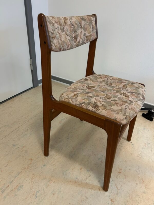 Seks spisestole, teak