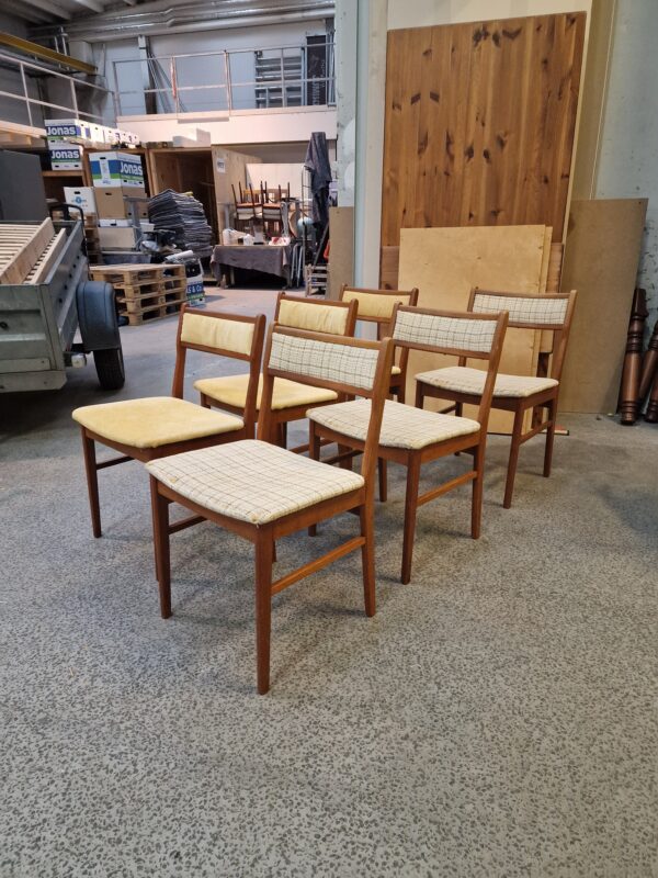 Seks spisestole, Vestervig Eriksen, teak