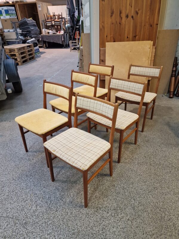 Seks spisestole, Vestervig Eriksen, teak