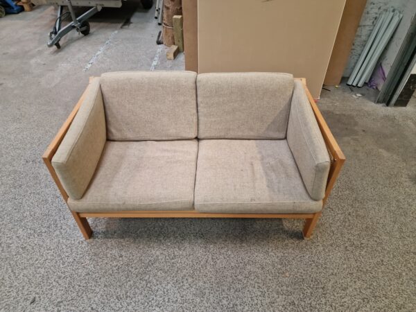Topersoners sofa i bøgetræ med fransk flet