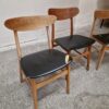 Fem assorterede spisestole. Mosbøl, Farstrup model 210
