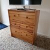 To kommoder/natborde i massiv fyrretræ, vintage ikea