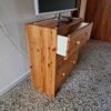 To kommoder/natborde i massiv fyrretræ, vintage ikea