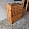 To kommoder/natborde i massiv fyrretræ, vintage ikea