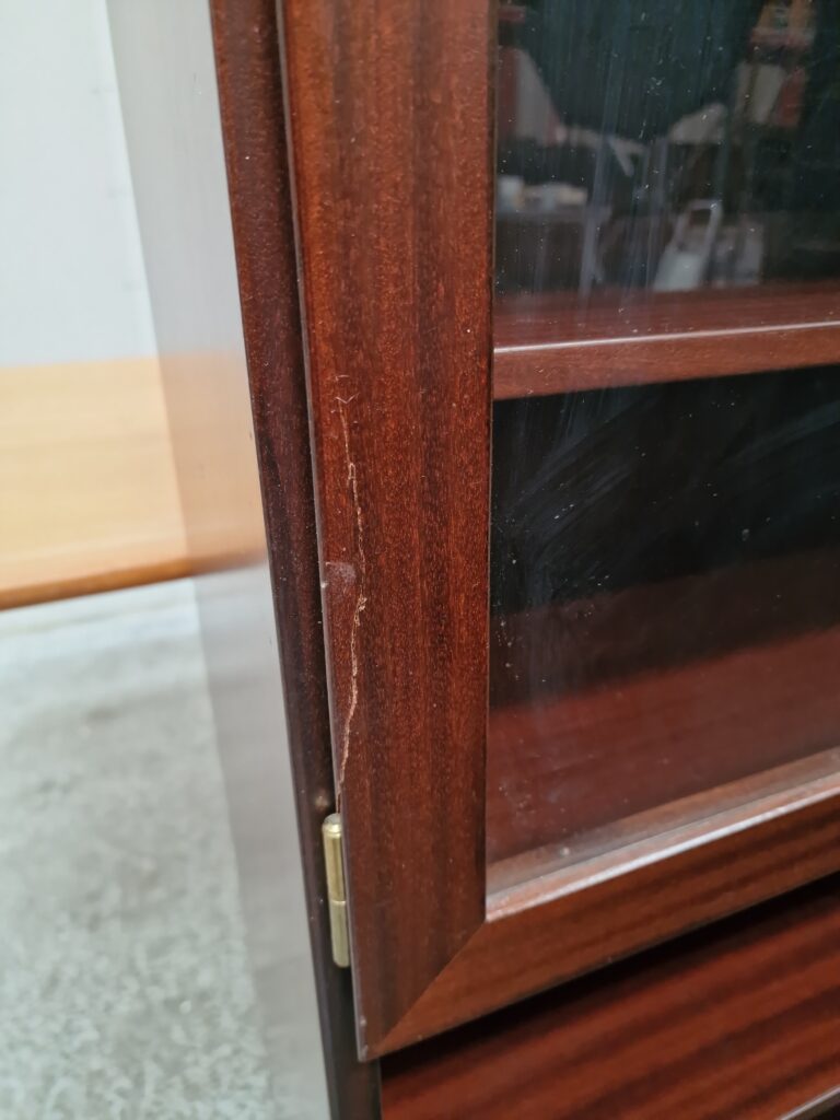 Skænk med vitrine, mahogni
