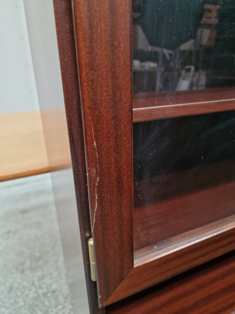 Skænk med vitrine, mahogni