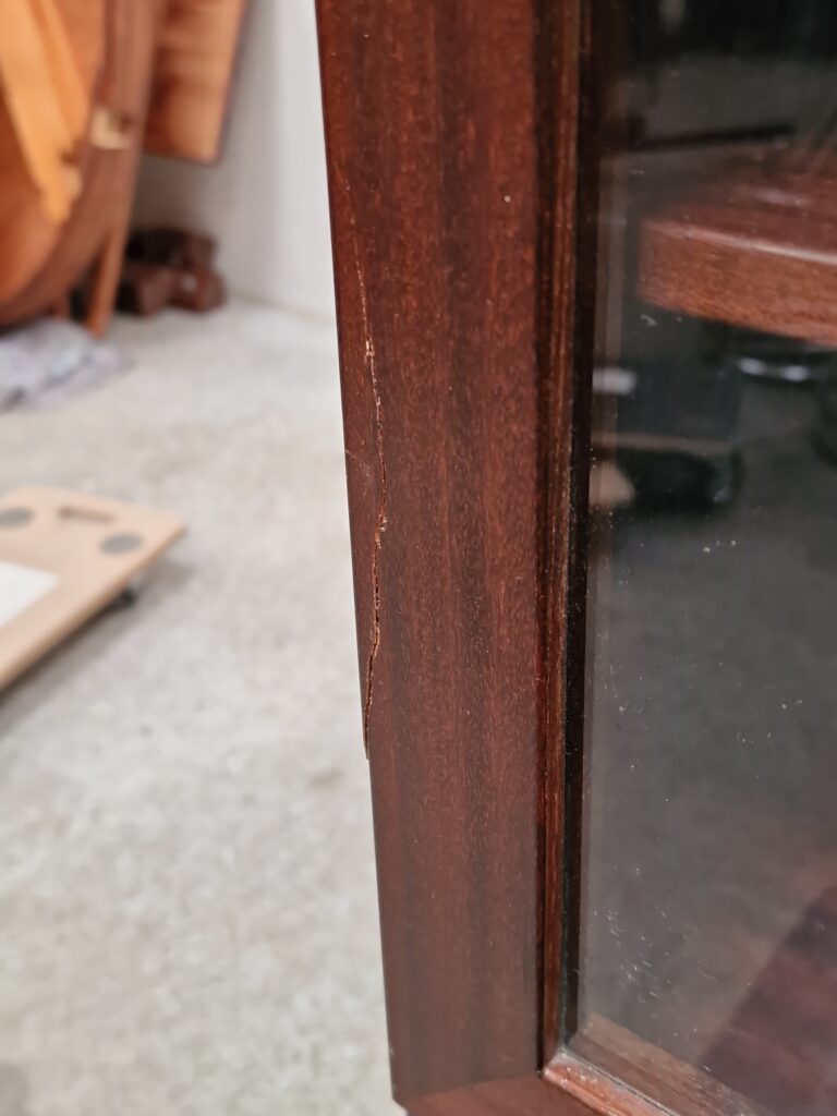 Skænk med vitrine, mahogni