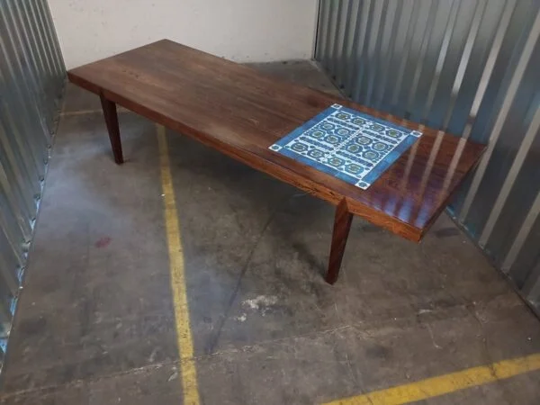 Sofabord, palisander, Severin Hansen Jr, kakler fra den Kongelige Porcelænsfabrik