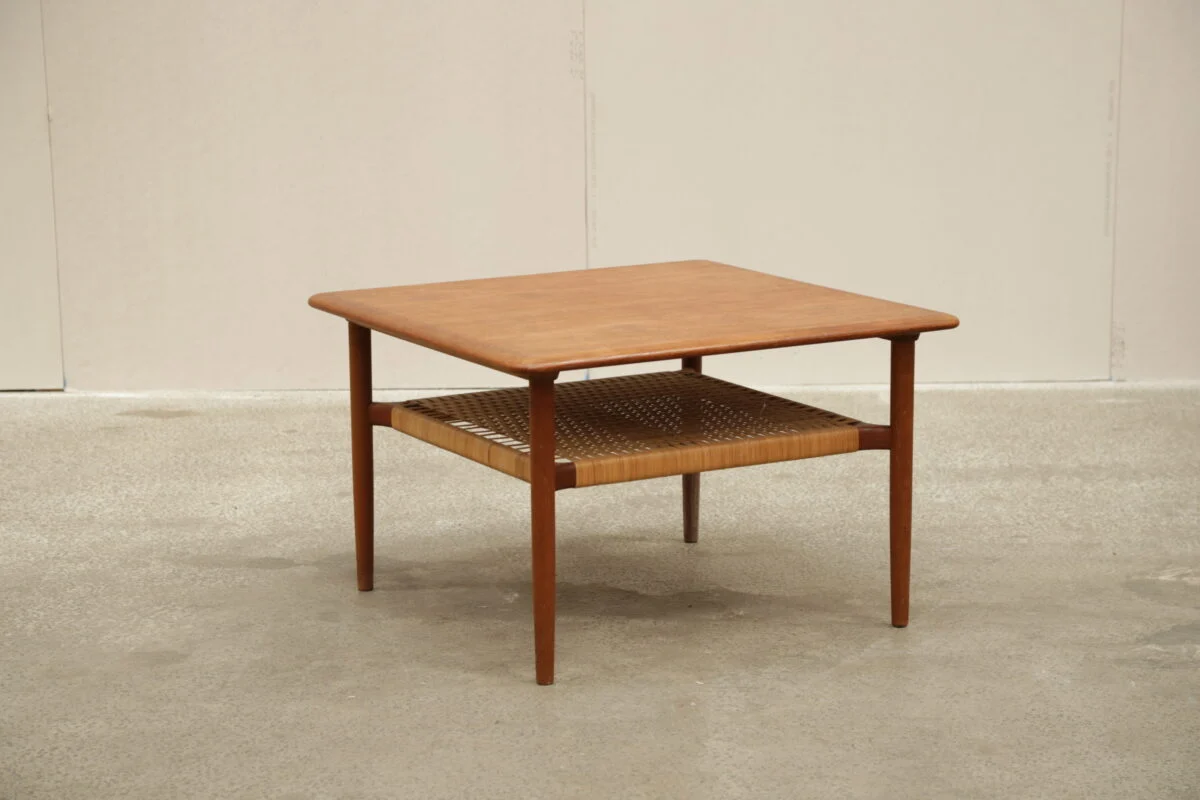 Kurt Østervig for Jason Møbler, model 214 Sofabord, kvadratisk, flethylde, Kurt Østervig for Jason Møbler, model 214