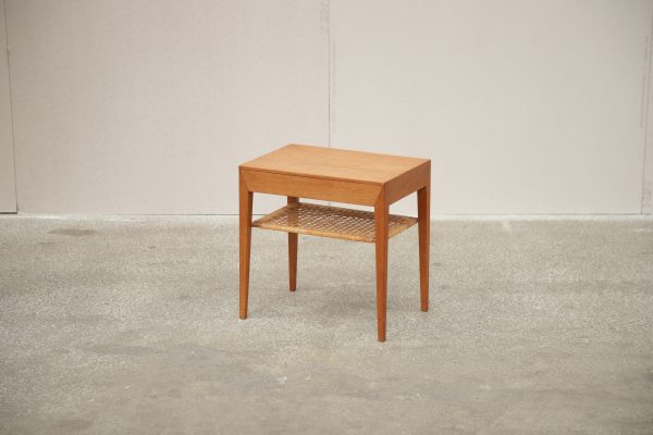 Sybord med flet hylde, teak, Severin Hansen