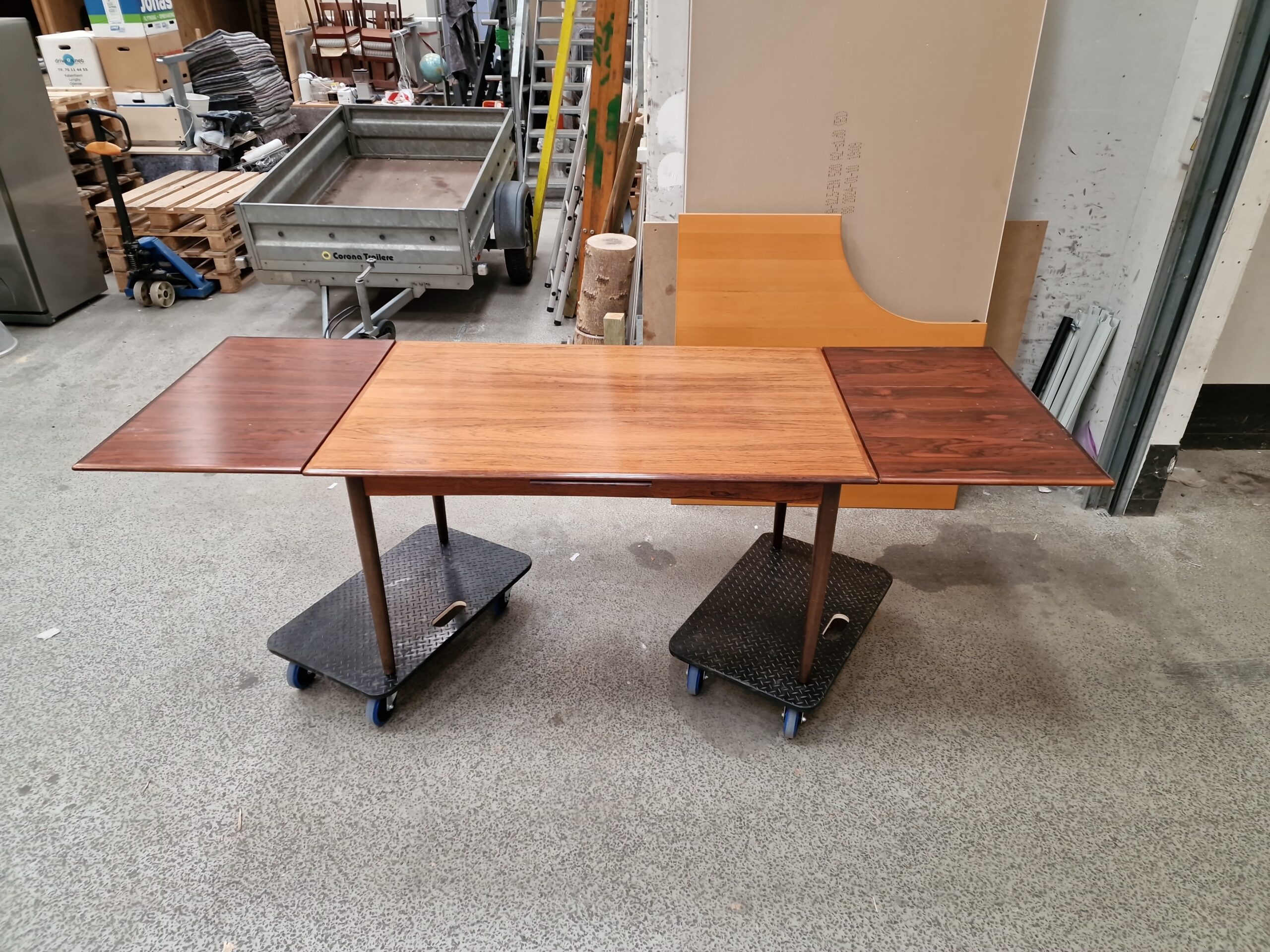 Spisebord med hollandsk udtræk, palisander