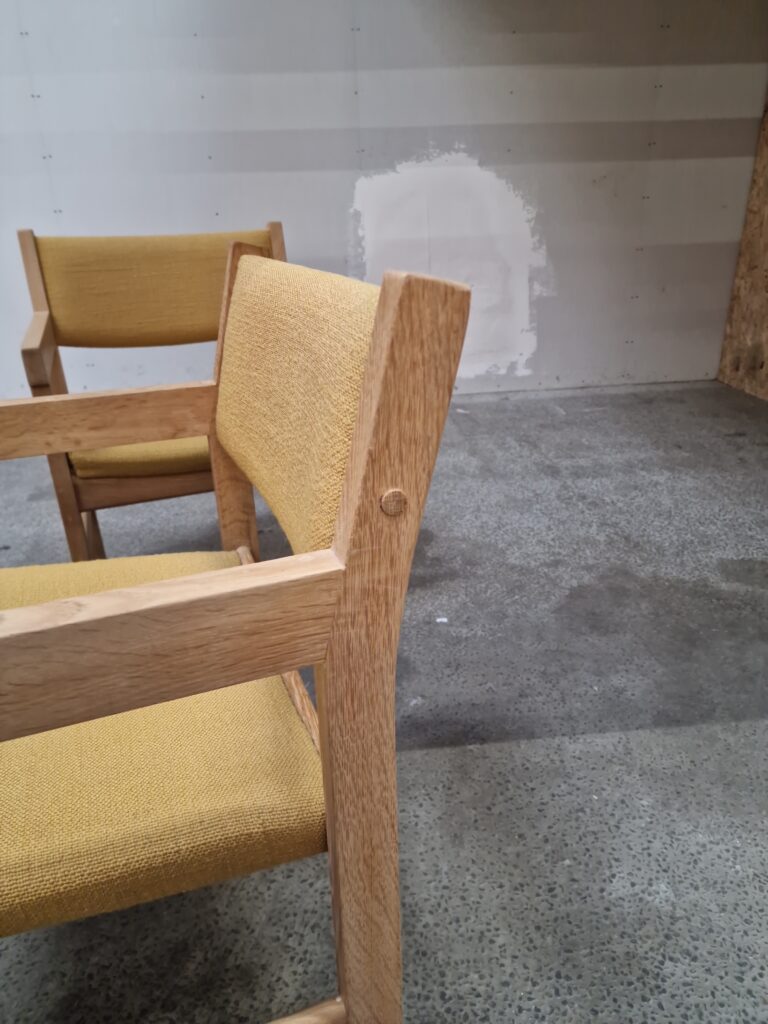 Wegner, Getama Fire armstole i massiv egetræ, Wegner, Getama — billede 4